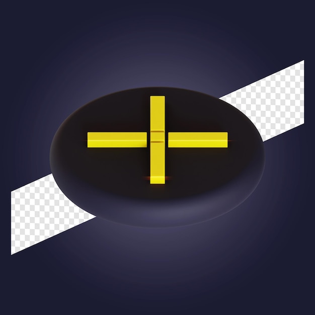 Ilustración 3d del logotipo del símbolo de criptomoneda Pundi X