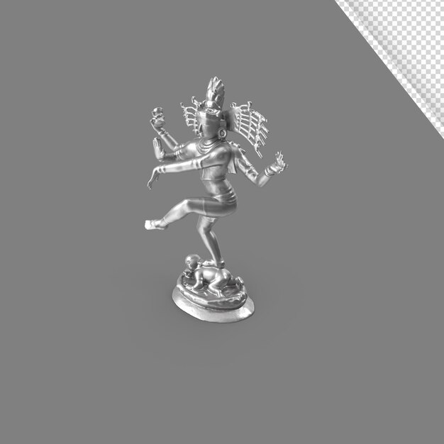 PSD ilustración 3d de lord shiva con fondo transparente