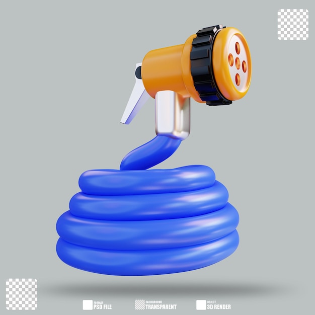 PSD ilustración 3d manguera 2