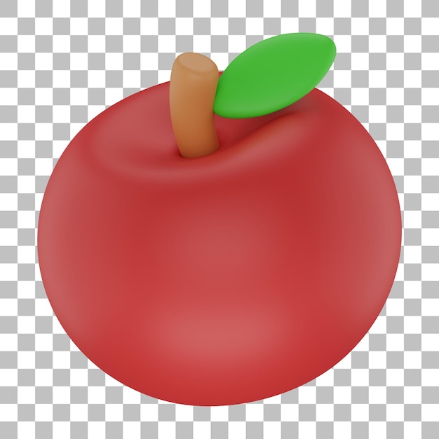 Ilustración 3d de manzana