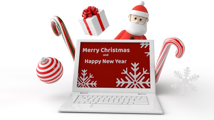 PSD ilustración 3d de maqueta de cuaderno de navidad