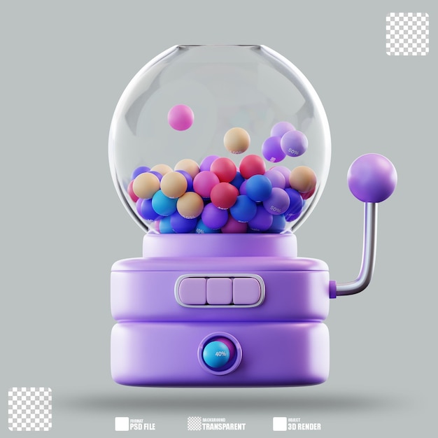 Ilustración 3D de la máquina de burbujas de descuento 2