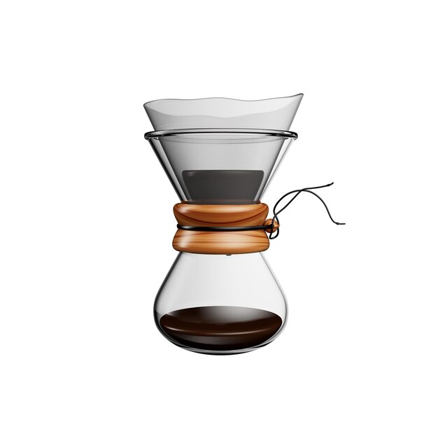 Ilustración 3d de la máquina de café