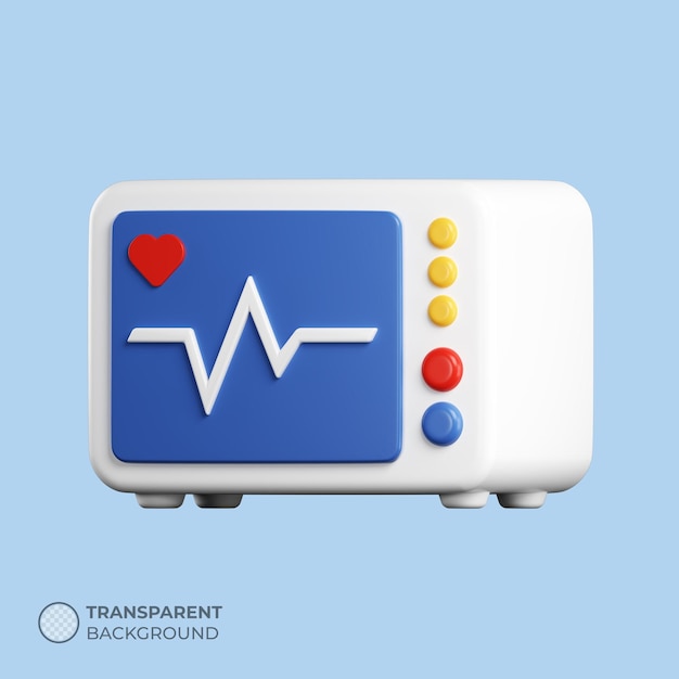Ilustración 3D de máquinas médicas