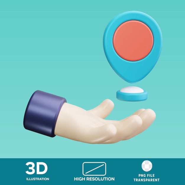 Ilustración 3D del marcador de posición de PSD