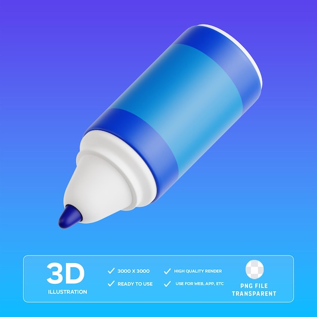 Ilustración 3D del marcador PSD