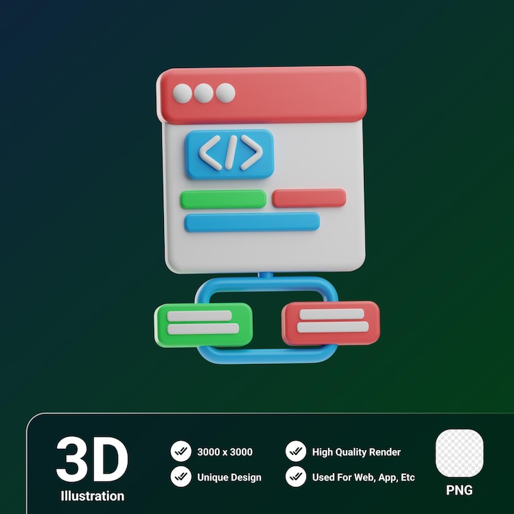 PSD ilustración 3d del marco de desarrollo de scrum de objetos