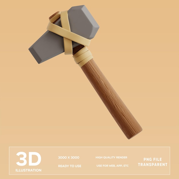 Ilustración 3D del martillo PSD