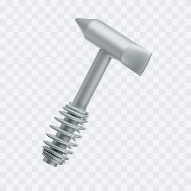 Ilustración 3D del martillo de soldadura