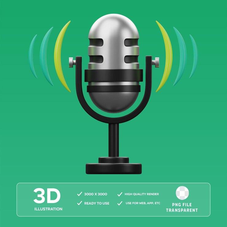 Ilustración 3D del micrófono PSD