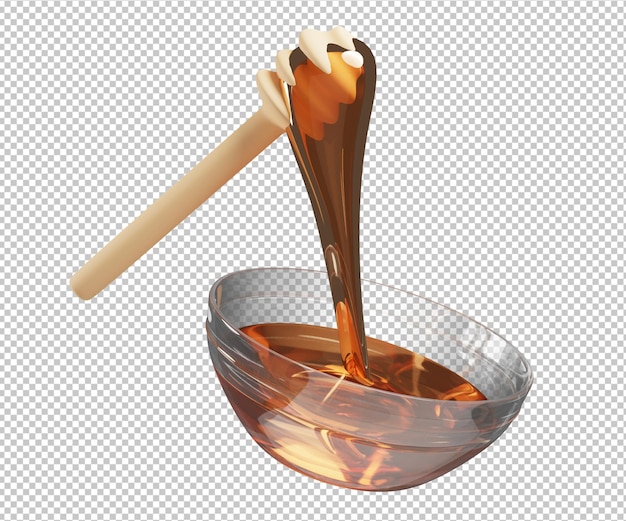 PSD ilustración 3d de miel