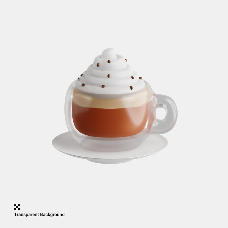 PSD ilustración 3d de mocha delight para los amantes del café de chocolate