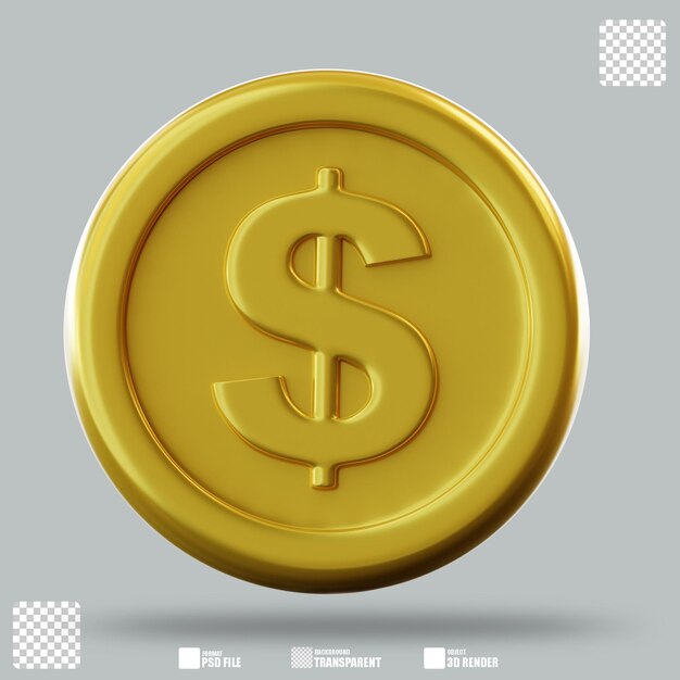 Ilustración 3D moneda 2