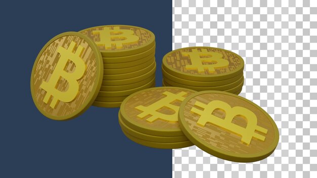 Ilustración 3d de moneda criptográfica