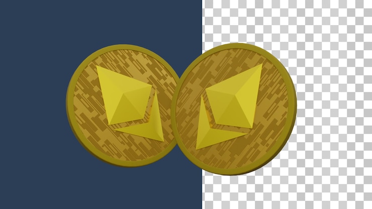 PSD ilustración 3d de moneda criptográfica