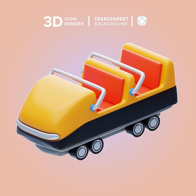 PSD ilustración 3d de las montañas rusas