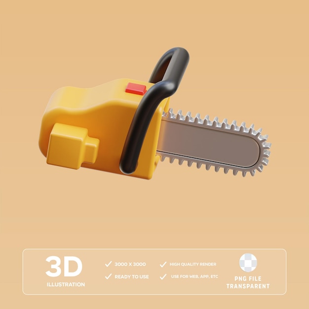 Ilustración 3D de la motosierra PSD