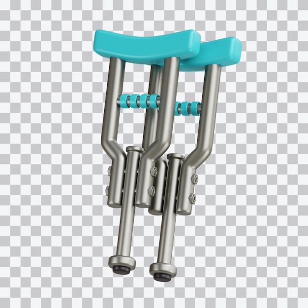 Ilustración en 3D de la muleta