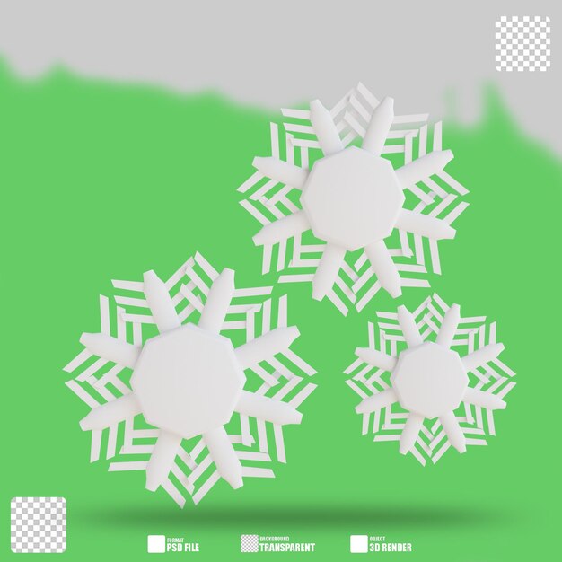Ilustración 3D Nieve