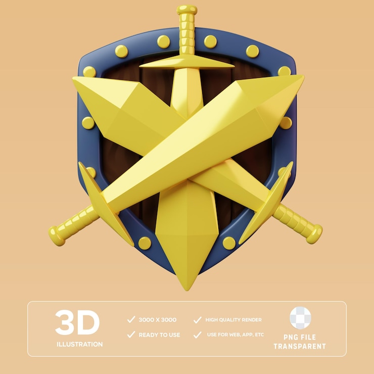 PSD ilustración 3d del nivel dorado de psd