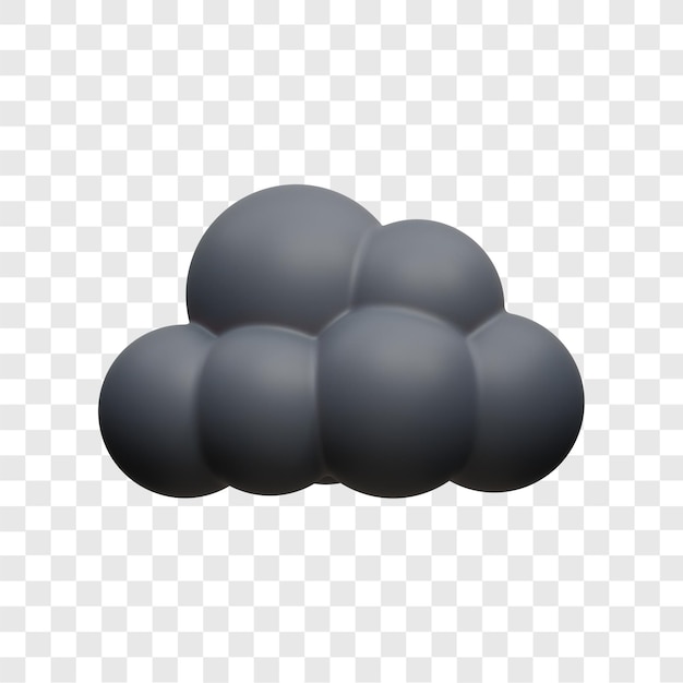 Ilustración 3d de nube nocturna
