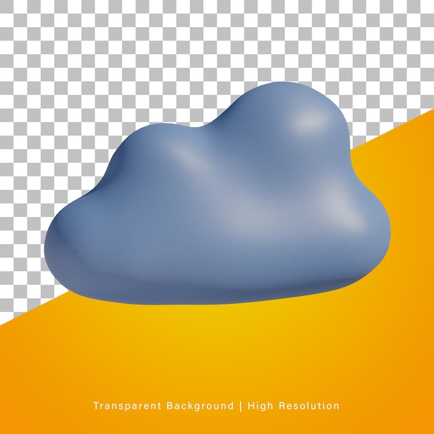 Ilustración 3d de la nube