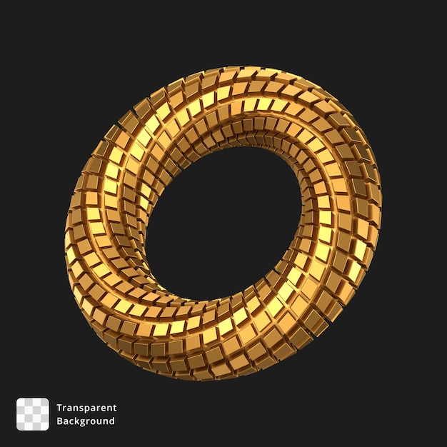 Ilustración 3D de un objeto abstracto