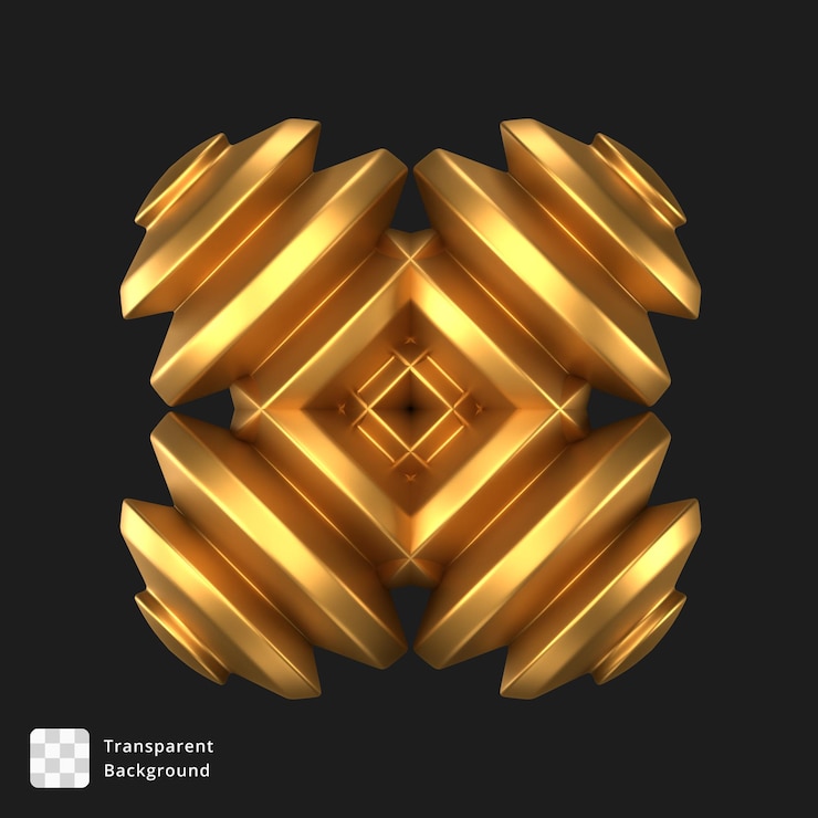 PSD ilustración 3d de un objeto abstracto