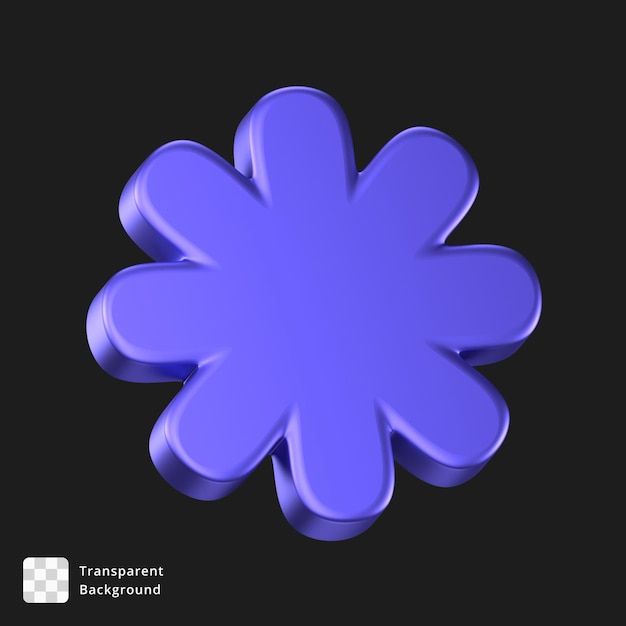 Ilustración 3D de un objeto abstracto