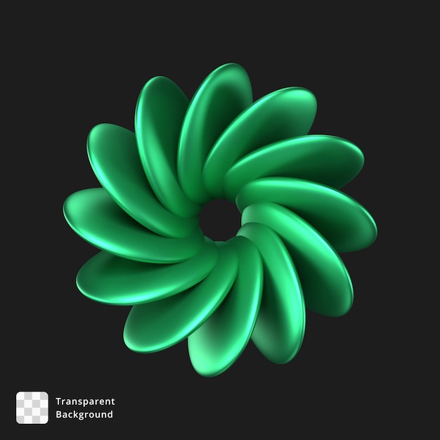 Ilustración 3D de un objeto abstracto