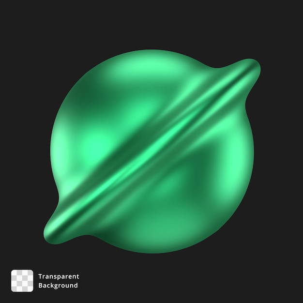Ilustración 3D de un objeto abstracto