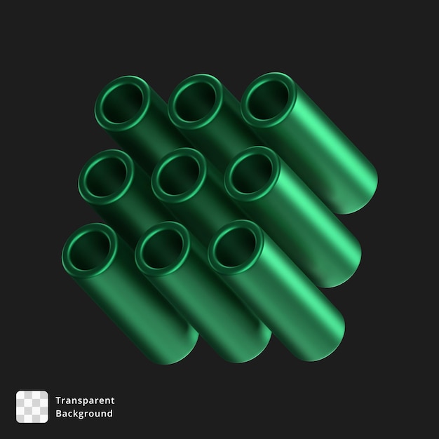 Ilustración 3D de un objeto abstracto