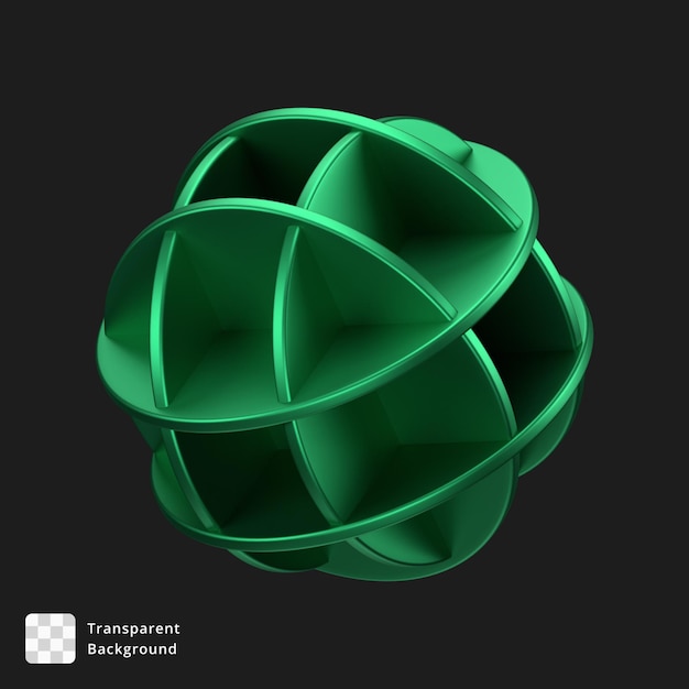 Ilustración 3D de un objeto abstracto