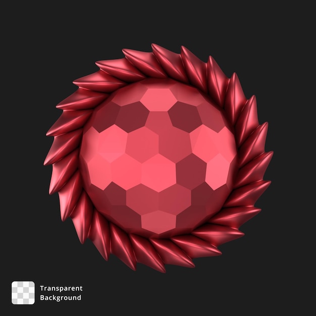 Ilustración 3D de un objeto abstracto