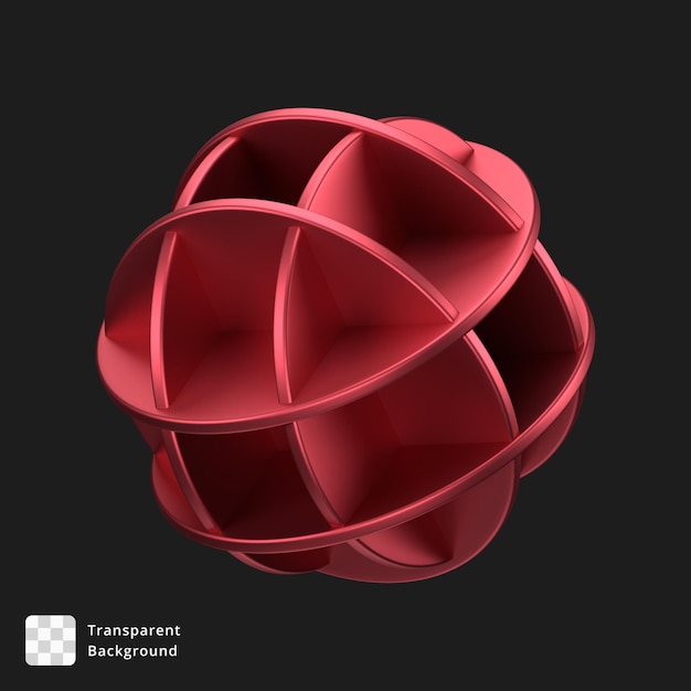 Ilustración 3d de un objeto abstracto