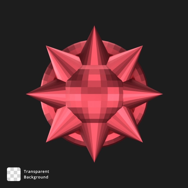 Ilustración 3D de un objeto abstracto
