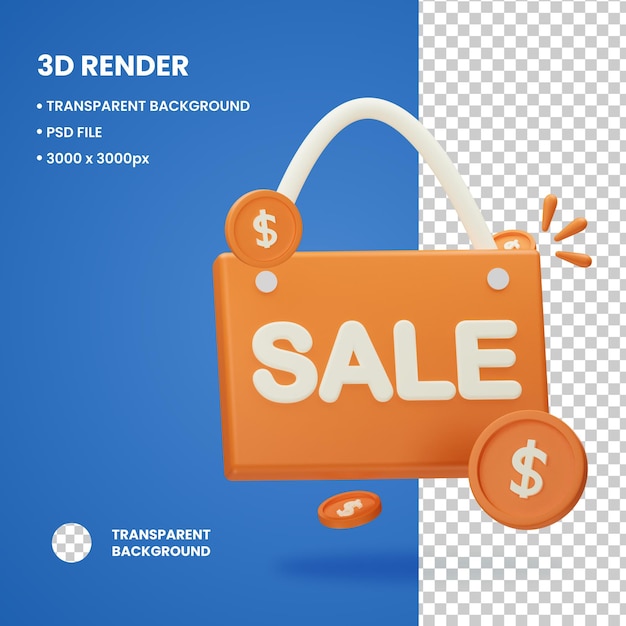 Ilustración 3d objeto de venta