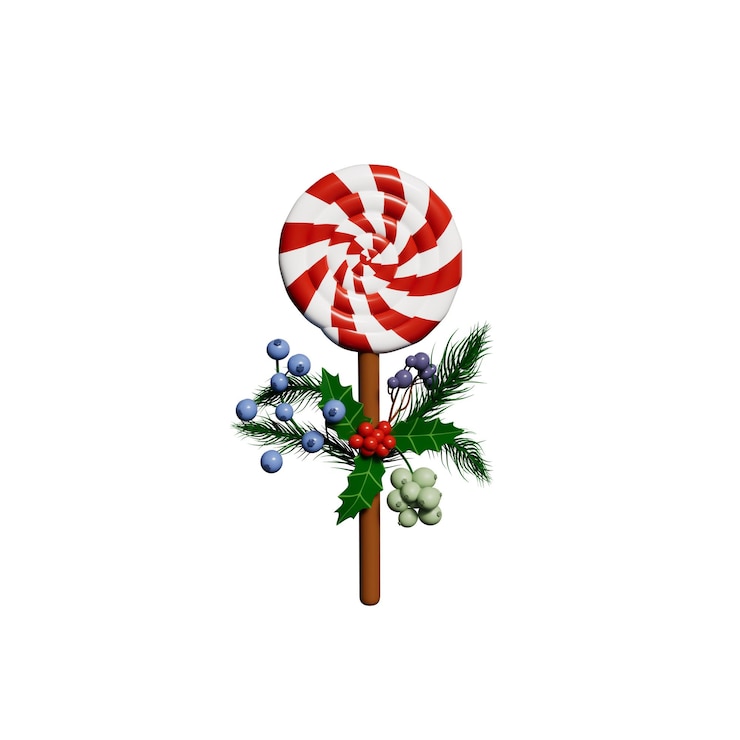 PSD ilustración 3d de objetos navideños