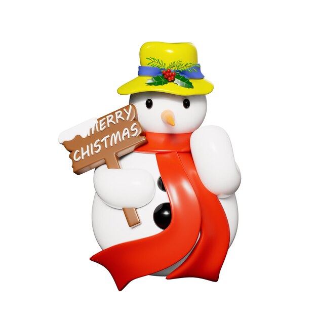 Ilustración 3D de objetos navideños