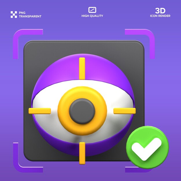Ilustración 3D del ojo PSD