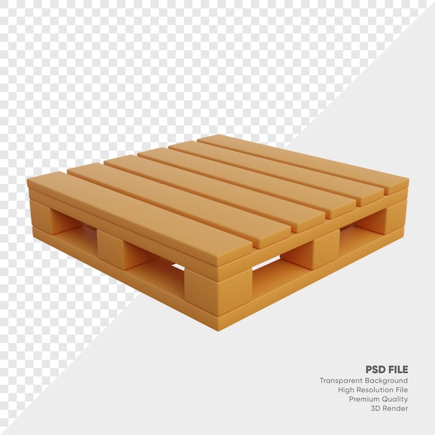 Ilustración 3D de paleta de objetos simples