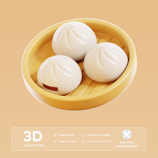 Ilustración 3D del pan de carne PSD