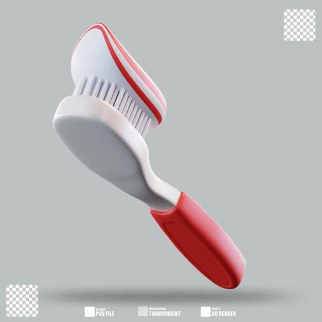 Ilustración 3D Pasta dental y cepillo de dientes 3