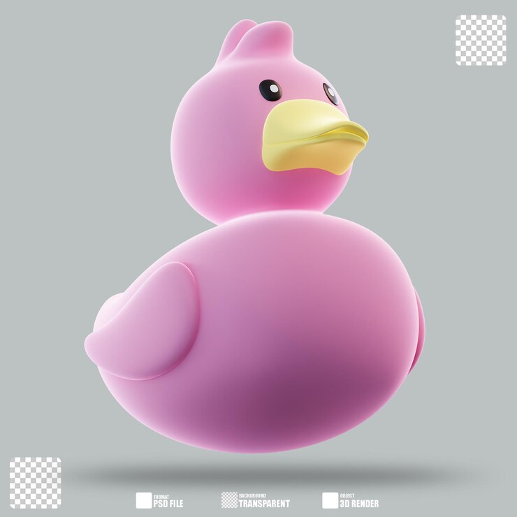 PSD ilustración 3d pato de goma 2
