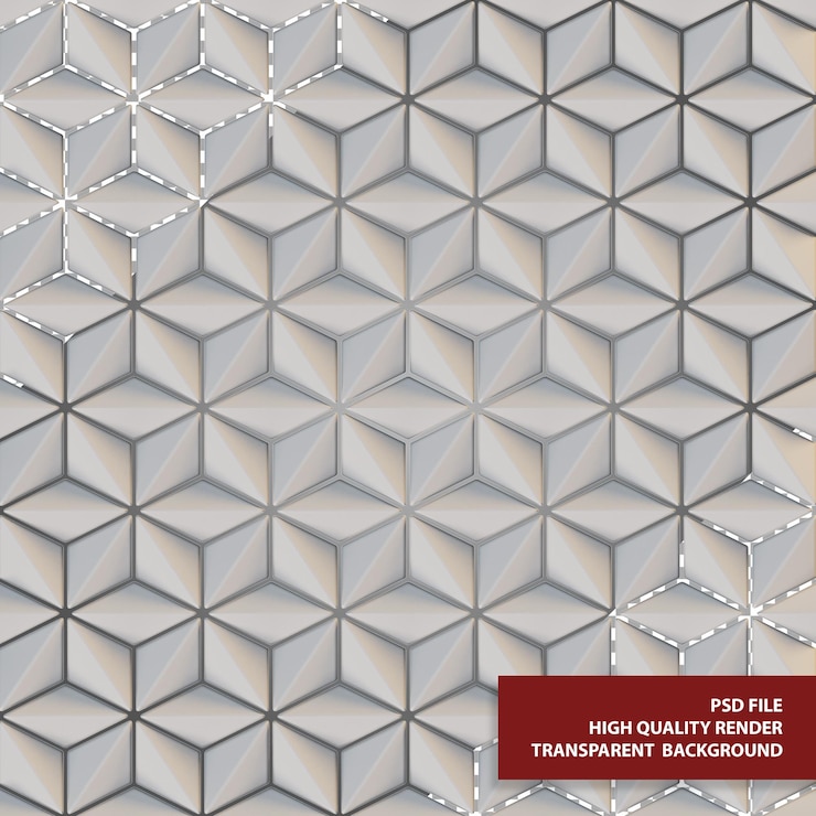 PSD ilustración 3d patrón geométrico