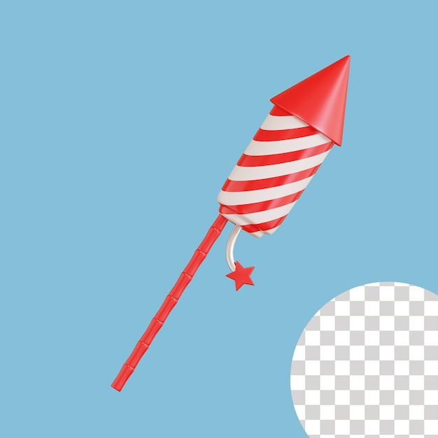 Ilustración en 3D de los petardos