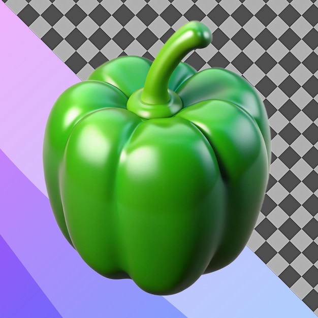 Ilustración en 3D de la pimienta verde