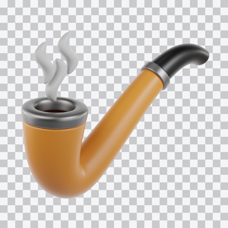 PSD ilustración en 3d de la pipa de fumar