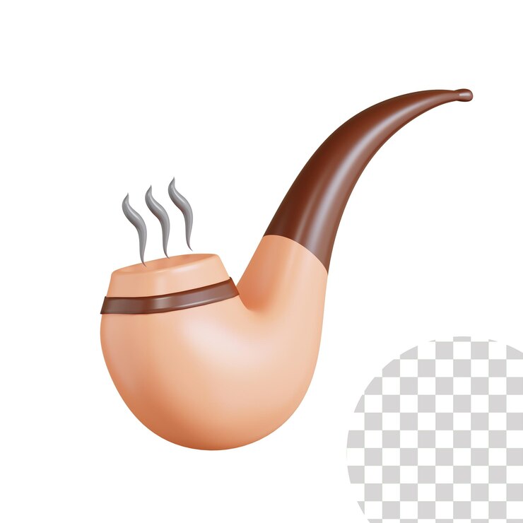 PSD ilustración 3d de pipa para fumar