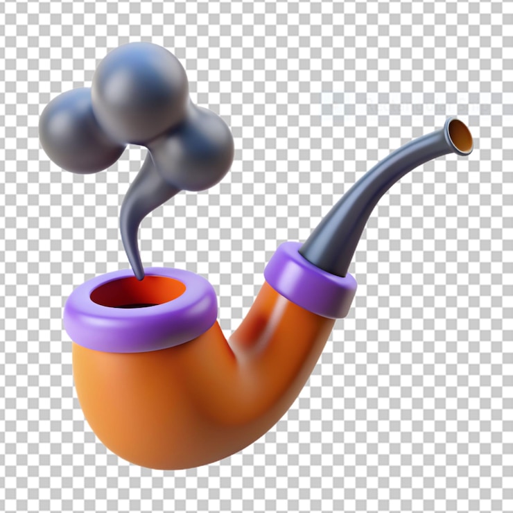 PSD ilustración en 3d de la pipa de fumar